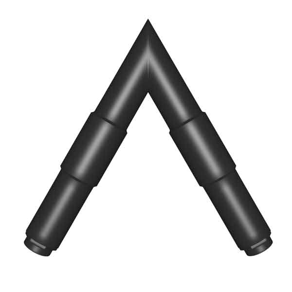 KLIKLED-losse-zwarte-onderdelen-driehoek-koppelstuk-geheel